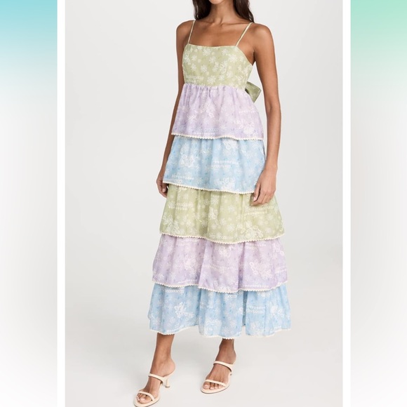 COPY - English factory floral print midi dress size S. Brand new never been wor… - Picture 1 of 5